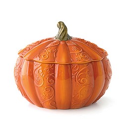 Celebrating Home Scrolled Pumpkin Bean Pot